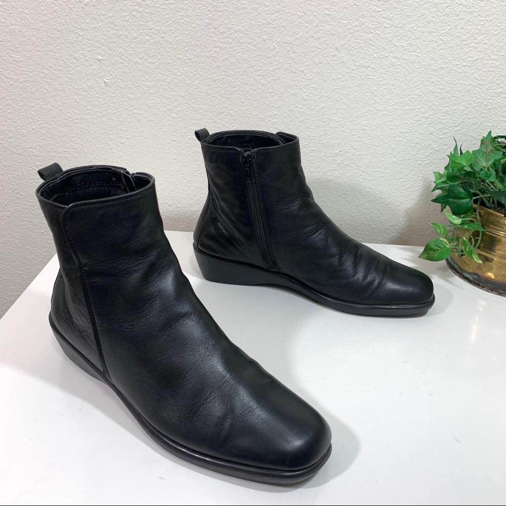 The Flexx Black Leather Boots Ankle Womens Size 8 - Picture 7 of 9